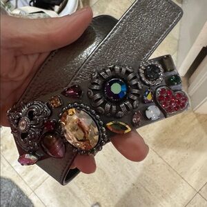 Embellished Crystal Metallic Belt